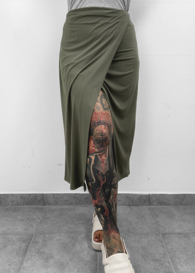 Slit Skirt Olive