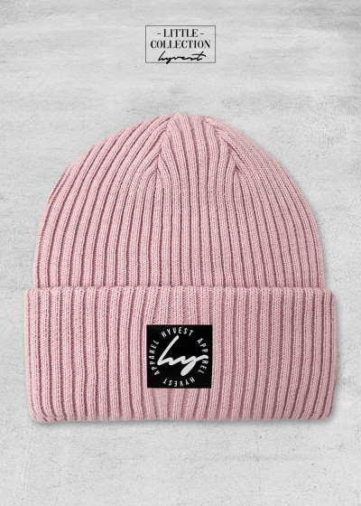 Kids Beanie Big Powder Blush