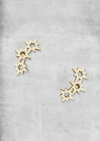 Starlight Trio Studs gold