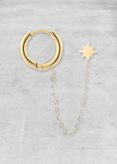 Star Chain Ear Duo gold