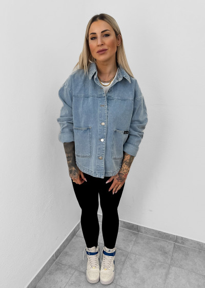 Oversized Jeansjacket Soft Blue